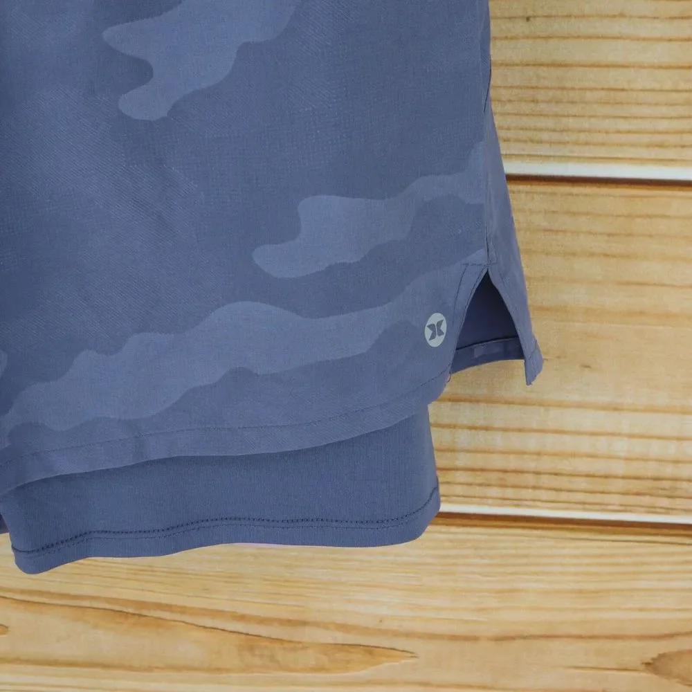 RBX Activewear Shorts Built-In Biker‎ Shorts Womens Size M Gray* Camouflage GYM